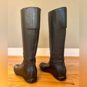 Prada Black Nappa Leather “Sport” Boots size 8.5